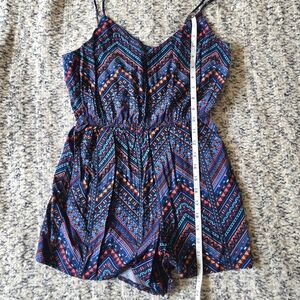 Forever 21 Adjustable Straps Vibrant Romper